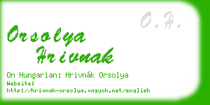 orsolya hrivnak business card